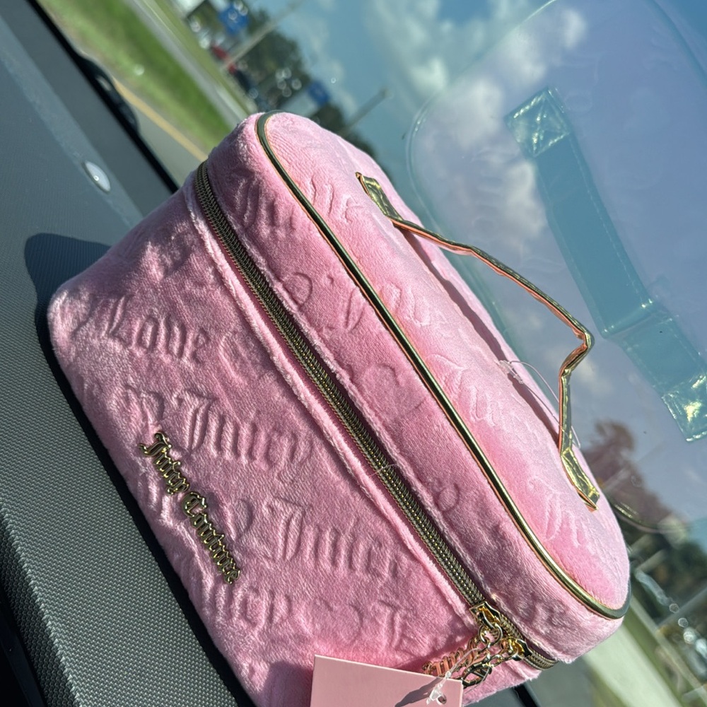 Juicy Couture Pink Embossed Cosmetic Case